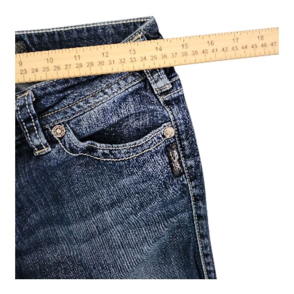 Silver Jeans Woman's Size 29X32 Suki Slim Boot Mid Rise Medium Wash - Picture 6 of 9